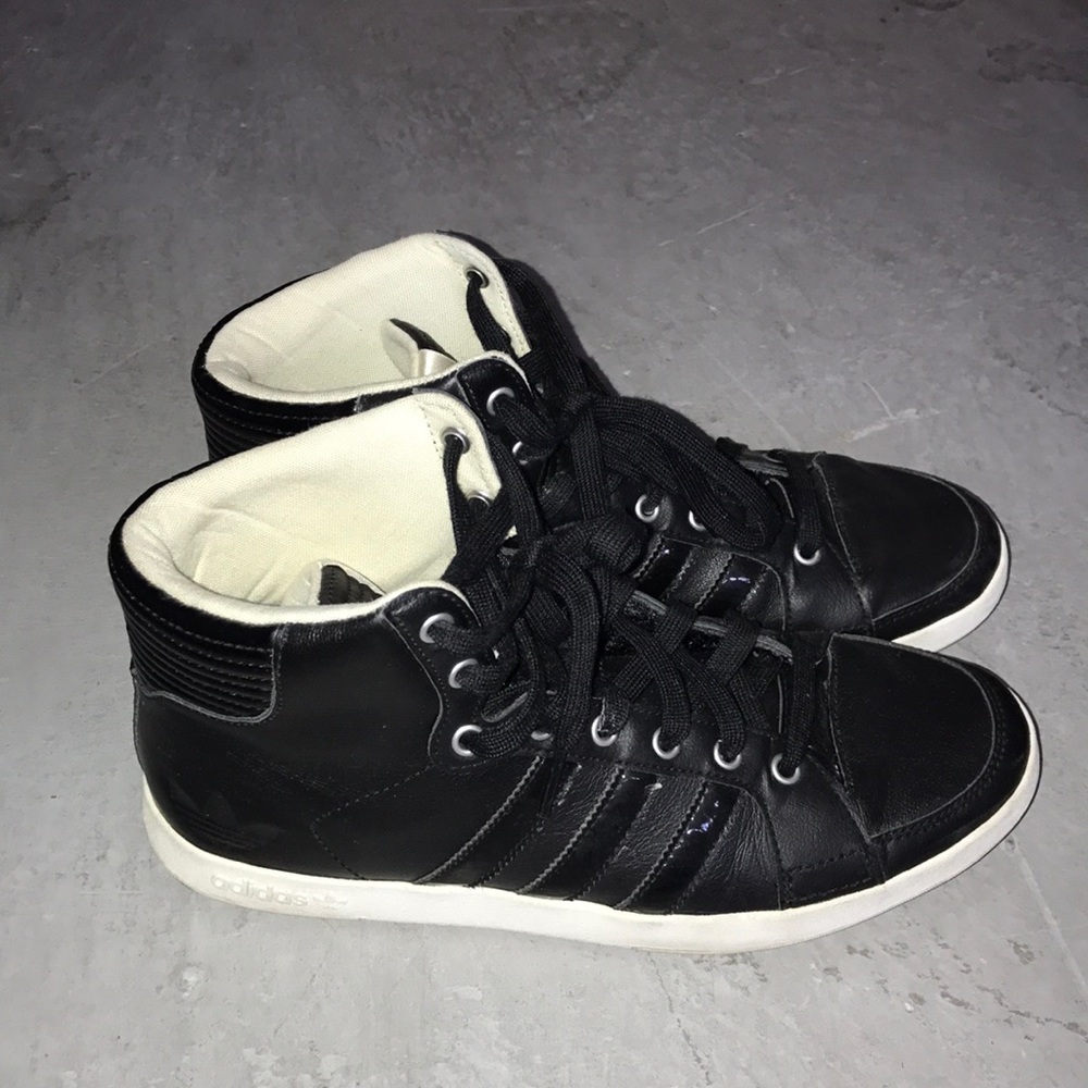ADIDAS Black High Top Sneakers Shoe